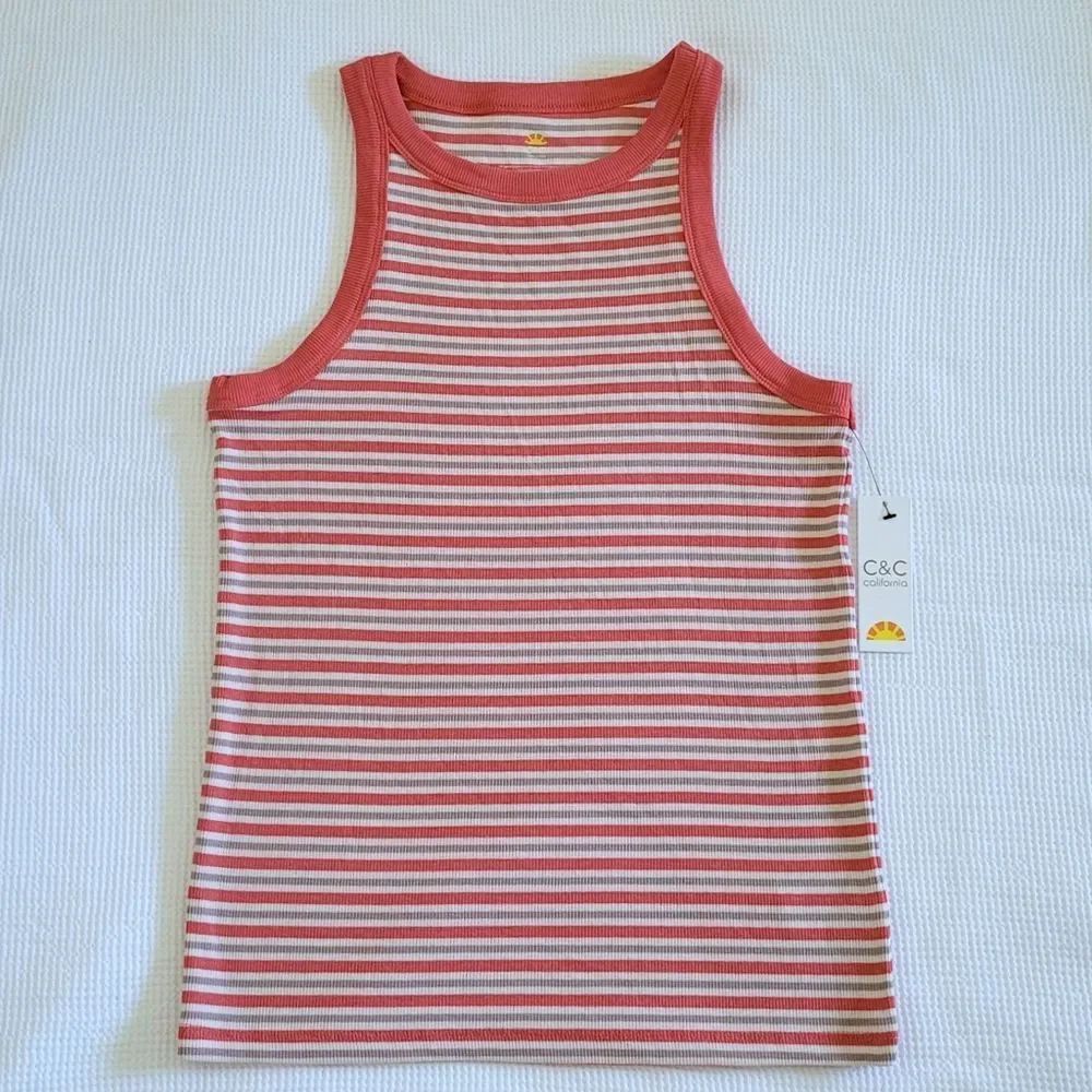 C&C California๐ดโStriped Ribbed Tank Top - NWT